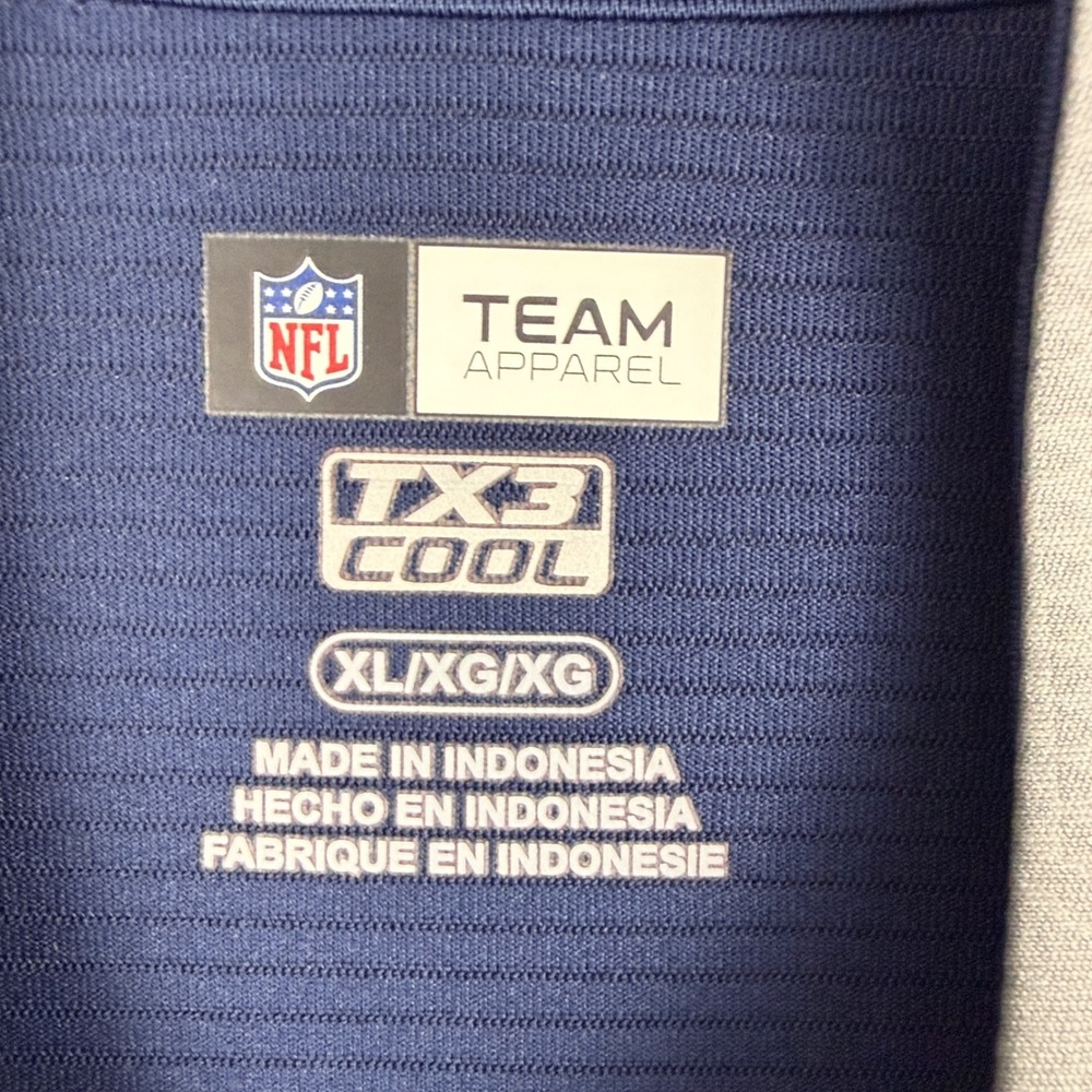 New England Patriots NFL Team Apparel TX3 Cool 1/4 Zip Shirt Mens XL Gray Blue - Picture 3 of 10